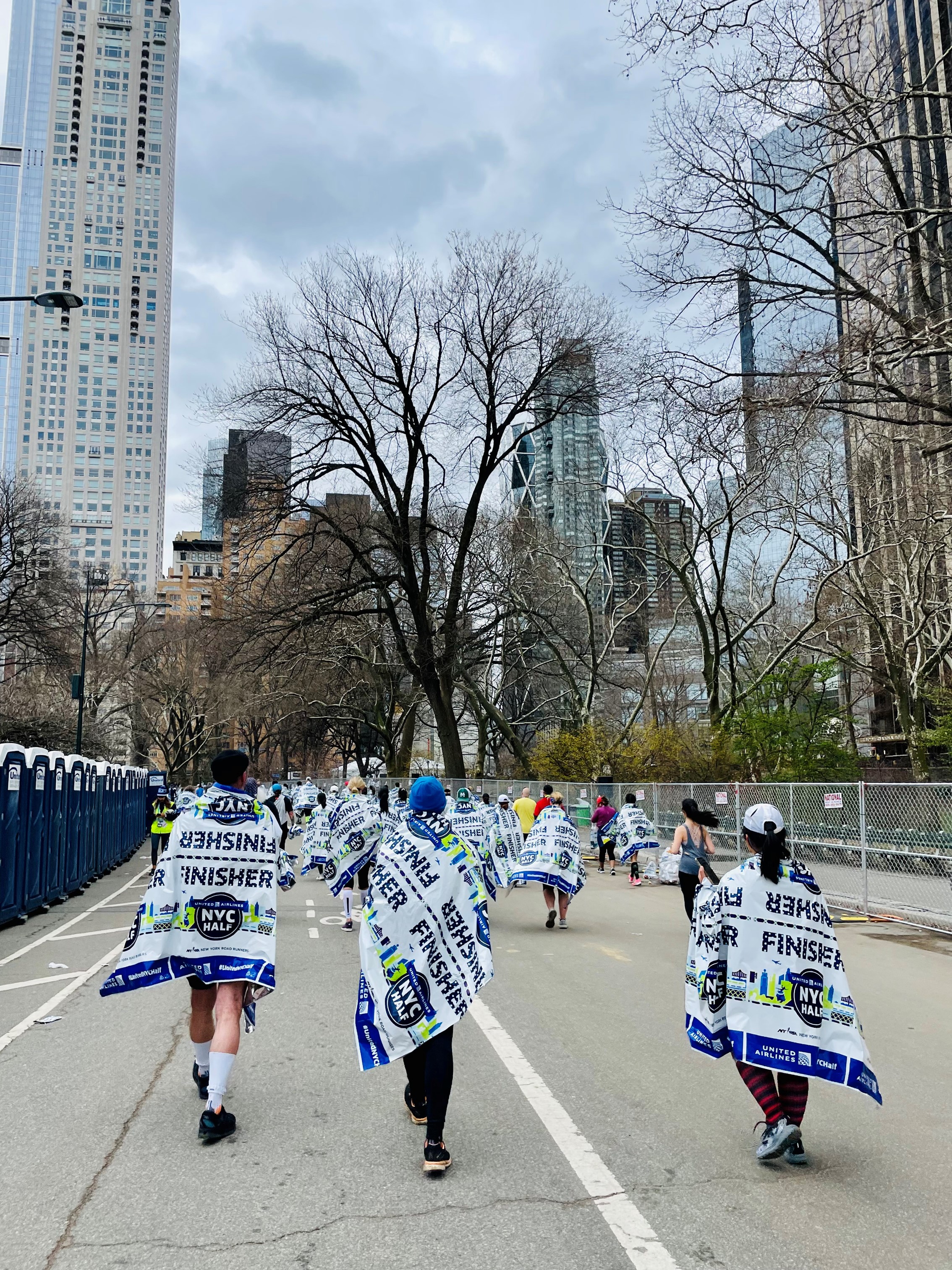 United NYC Half runners racing after finish