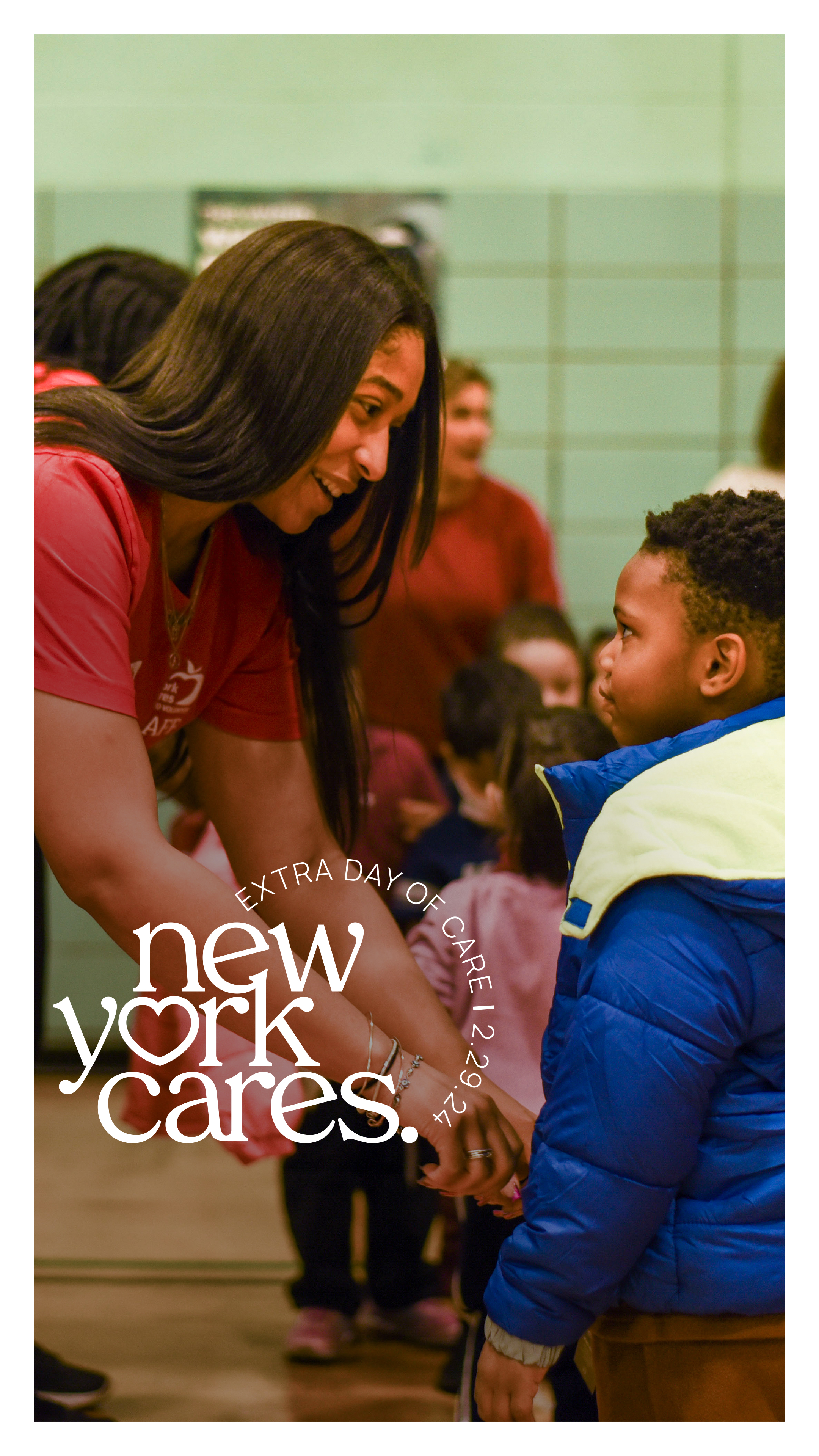 Extra Day of Care graphic at coat distribution - vertical
