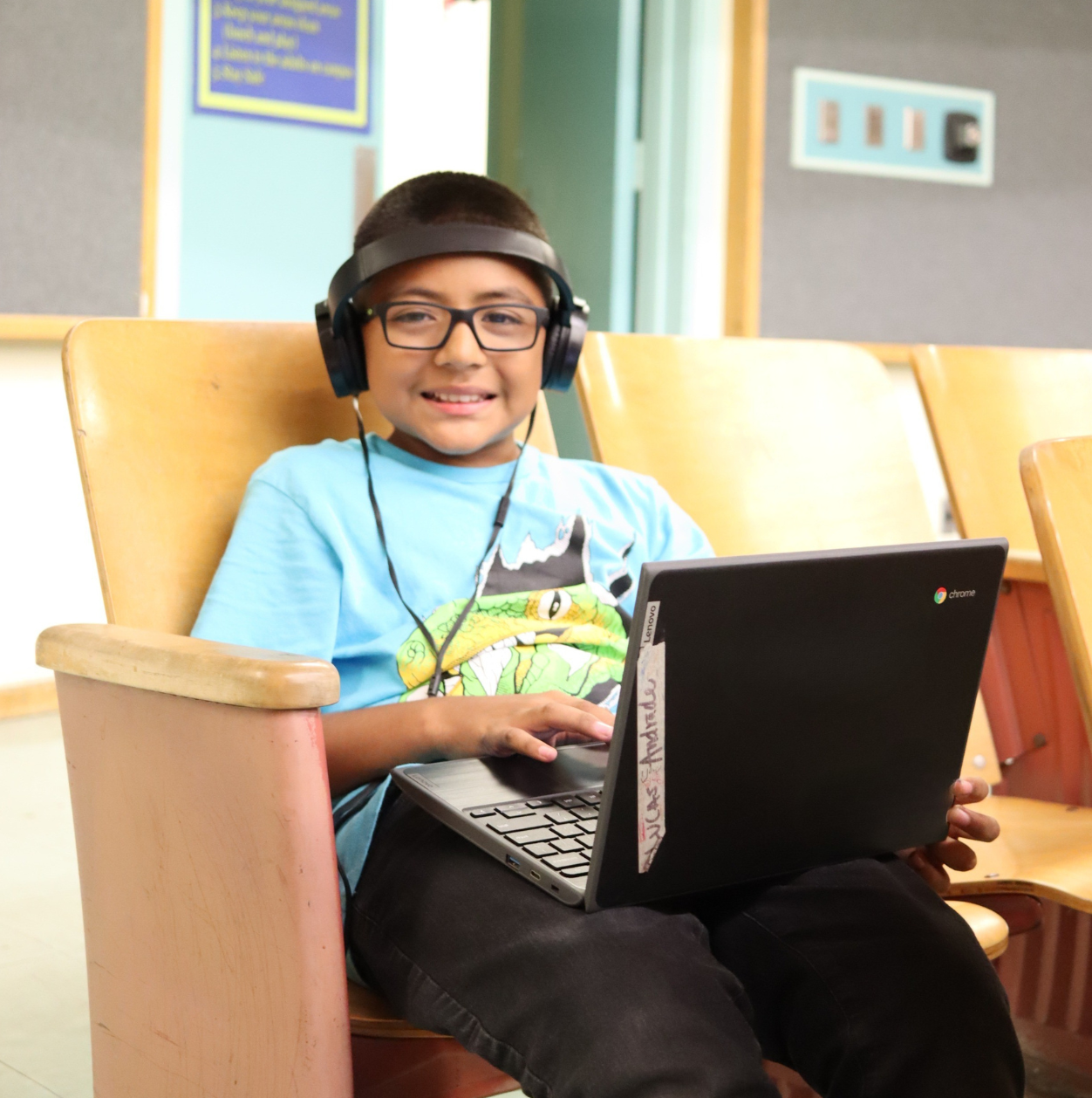 Step Up Tutoring student on a laptop