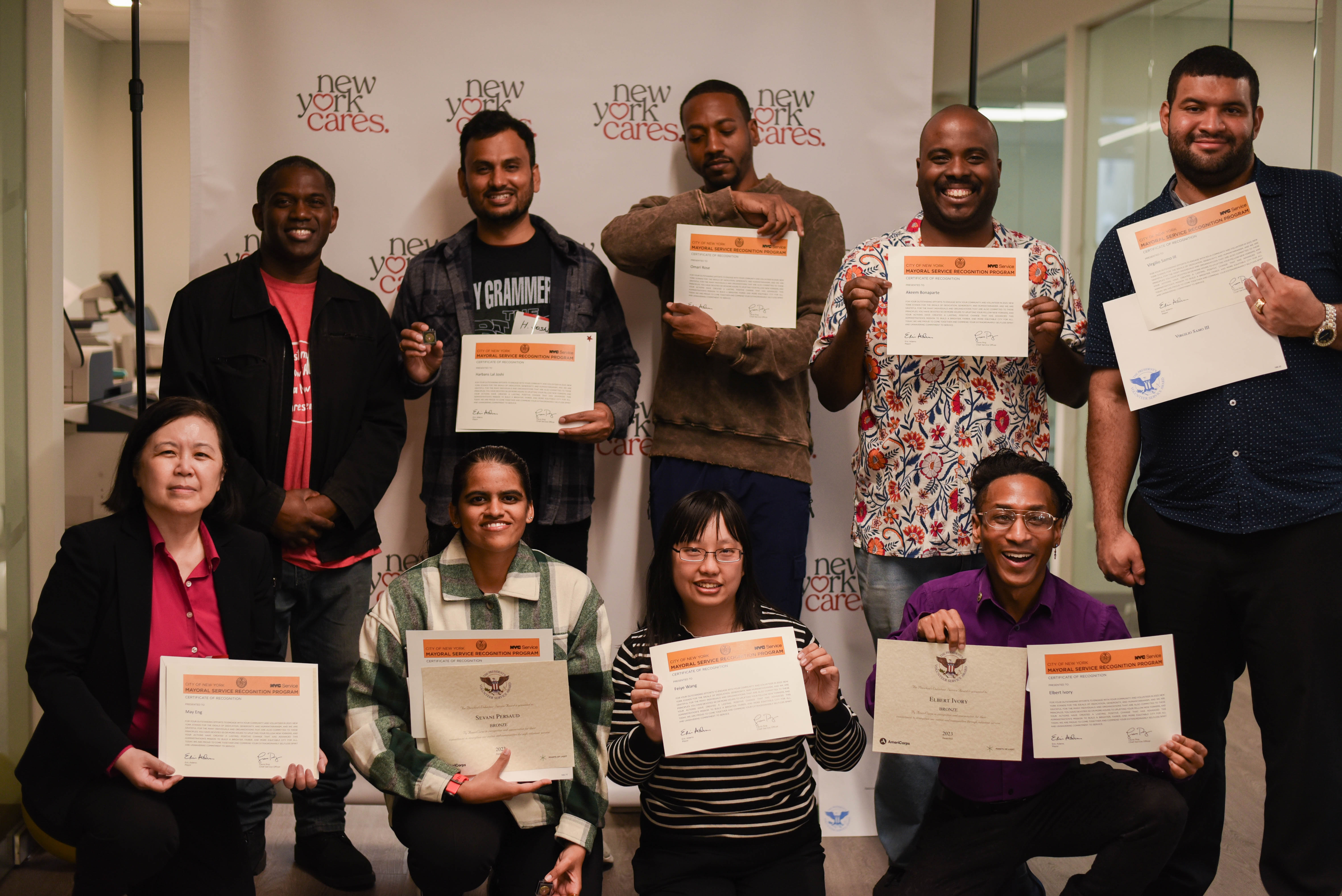 New York Cares Service Awards Reception Group Photo