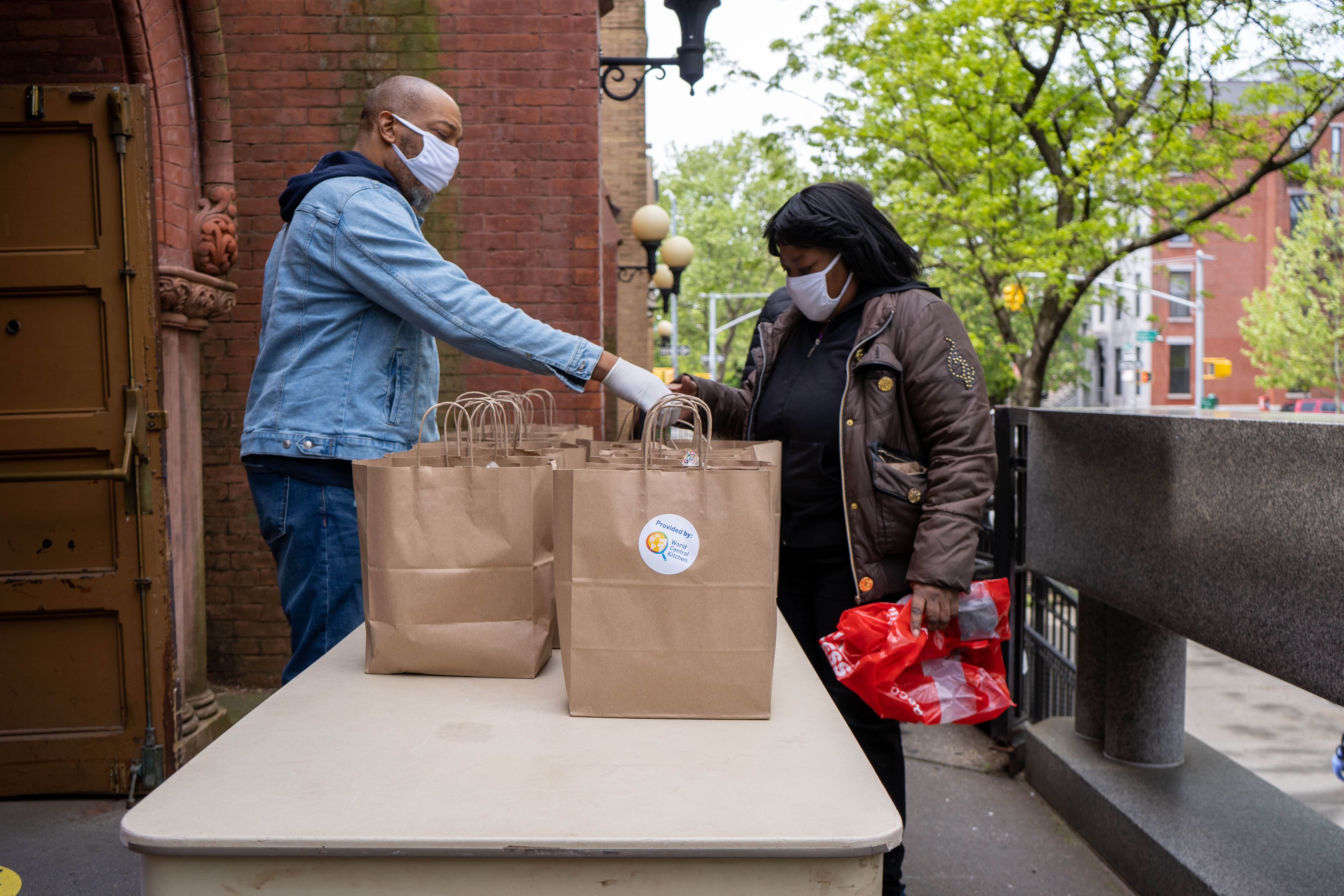 Distributing food during COVID